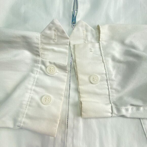 Vintage John Blair Sportswear White Zip Jacket M Lightweight Casual Wear - Picture 7 of 12